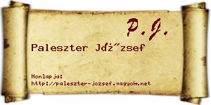 Paleszter József névjegykártya